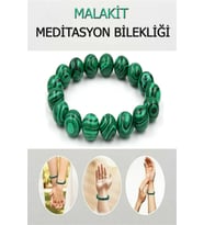 Doğal Taş Malakit Meditasyon Bilekliği