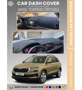 SKODA KAROQ (2017-2024) Torpido Örtüsü Ön Göğüs Halı Torpido Koruma Birebir Uyum Kaymaz UV Koruma