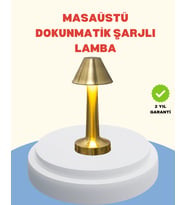 Şarjlı Masa Lambası 3 Işık Modu Kademesiz Karartma Metal Gövde