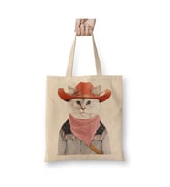 Kedi Rodeo Cat Beyaz Bez Çanta Uzun Saplı Alışveriş Çantası Plaj Çantası