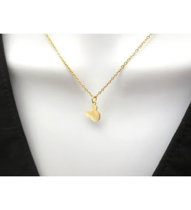 Kişiye Özel 925 Ayar Gümüş Mickey Mouse Kolye (Gold)