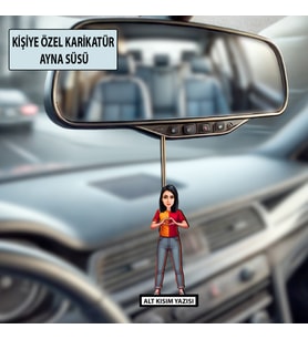 Kişiye Özel Taraftar Karikatür Ayna Süsü – Taraftar Hediyesi