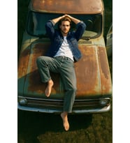 Erkek Skater Fit Jean Pantolon Tint Yeşil
