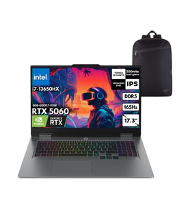 Lenovo Loq 17IRX10 I7-13650HX 32-Gbddr5 1 Tbssd RTX5060 (8GB-GDDR7-115W) 17.3" IPS 165Hz Freedos + Hmf Sırt Çantası 83JH006DTRHMF1