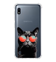 PrintiFy Samsung Galaxy A10 Uyumlu Kedi 3 Baskılı Şeffaf Köşe Korumalı Antişok Kılıf
