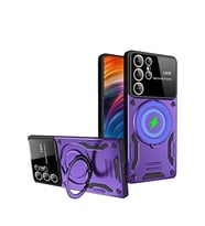 Galaxy S24 Ultra Kılıf Joy Lens Standlı Kapak - Mor