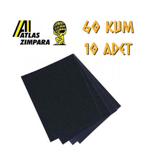 Atlas 188 Su Zımparası 60 Kum - 10 Adet (Siyah)
