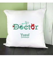 Kişiye Özel Doktorlara Özel Mesleki Temalı Kare Yastık
