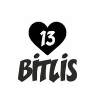 Kalpli 13 Bitlis Araba Sticker siyah 20x15 CM (Siyah)
