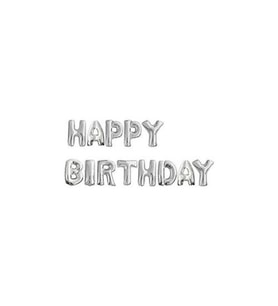 Happy Birthday Folyo Balon Gümüş