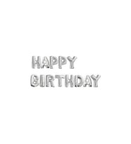 Happy Birthday Folyo Balon Gümüş
