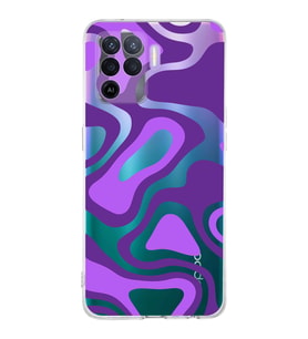 PrintiFy Oppo Reno 5 Lite Uyumlu Kamera Korumalı Renkli Desen Tasarımlı Şeffaf Silikon Kılıf