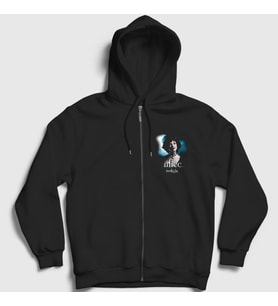 Presmono Unisex Siyah Alice Vampire Twilight Fermuarlı Kapüşonlu Sweatshirt 310088tt