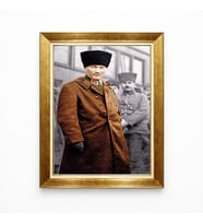 Tablore Atatürk Kalpaklı Tablo İstiklal Temalı Çerçeveli