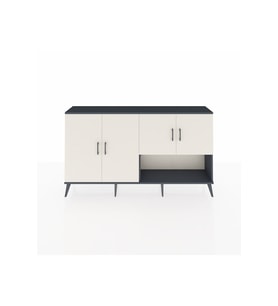 Arges Konsol 6 Raflı 4 Kapaklı 176x30x99 Antrasit-Aytaşı/Antrasit