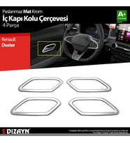 Renault Duster Krom İç Kapı Kolu Çerçevesi 4 Prç 2024 Üzeri A+ Kalite (Mat Krom)