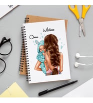 Anne - Oğul Baskılı Defter Kişiye Özel