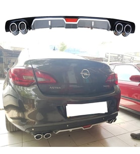 Opel Astra J Sedan Difüzör Arka Tampon Eki 4 Egzoz Çıkışlı