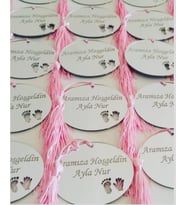 Kişiye Özel Pleksi Bebek Magnet Hatıra (Altın)