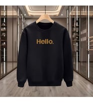 HELLO BASKILI SWEATSHİRT (Siyah)