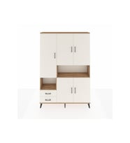 Arges Dolap 10 Raflı 2 Çekmeceli 5 Kapaklı 132x30x195 Çam-Aytaşı/Aytaşı