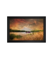 Manzara Temalı Kanvas Tablo 50 x 70 cm Siyah Çerçeve