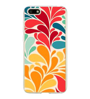 PrintiFy Huawei Y5 2018 ile Uyumlu 1mm Slim Fit Retro Renkler 5 Baskılı Şeffaf  Kılıf
