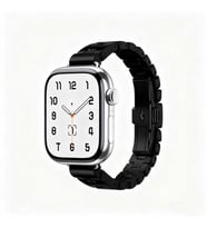 Apple Watch 44mm Uyumlu Zore KRD-150 Metal Kordon (Siyah)