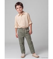 LCW Kids Yeşil Bağcıklı Erkek Çocuk Pantolon