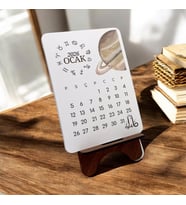2026 Takvim - Astroloji Burç Ve Gezegenleri Standlı Masaüstü Takvim- Ahşap Telefon Tutucu (Çok Renkli)