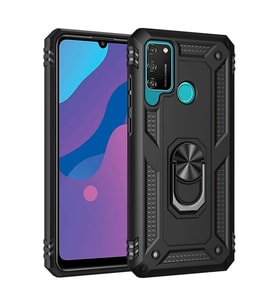 Newface Huawei Y6P Kılıf Sofya Yüzüklü Silikon Kapak - Siyah