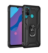 Newface Huawei Y6P Kılıf Sofya Yüzüklü Silikon Kapak - Siyah