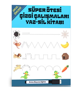 Okul Öncesi Süper Ötesi Çizgi Çalışmaları YAZ-SİL Kitabı