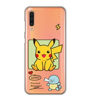 Samsung Galaxy A50 - A30S Uyumlu Pokemon Pikachu Tasarımlı Şeffaf Telefon Kılıfı