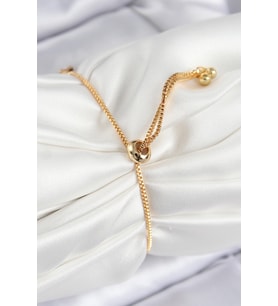 Pirinç Zirkon Taşlı Kare Model Gold Renk Asansörlü Kadın Bileklik 5886 - HPSBYI4077-4851