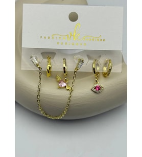 Vip 6'lı Gold Küpe - 25-vip166