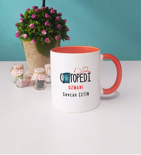 Ortapedi Uzmanı Kupa Bardak Turuncu