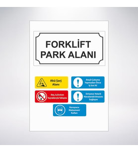 forklift park alanı 21x28 Arkası Sticker
