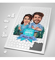 Sevgiliye Hediye 240 Parça Omuz Omuza Çiftler Karikatürlü Puzzle