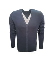 Ce-Ce 3369 Erkek Basic Önü Düğmeli Hırka - Bordo (Lacivert)