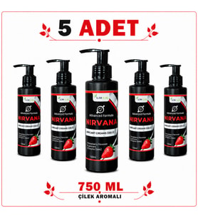 Çilek Aromalı Kayganlaştırıcı Jel 5 Adet 750 ml – Lubricant Gel Krem