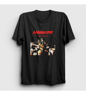 Presmono Unisex Siyah King Of The Kill Annihilator T-Shirt 465333tt