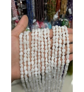 Kristal Kuvars Taşı Tımbıl Kesim 6x8mm Doğal Taş Dizi