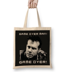 Game Over Man Game Over Quote Aliens Bez Çanta Uzun Saplı