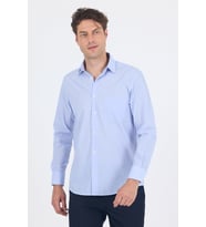 Klasik Yaka Uzun Kol Cepli Comfort Fit Basic Pamuklu Gömlek 1004255002