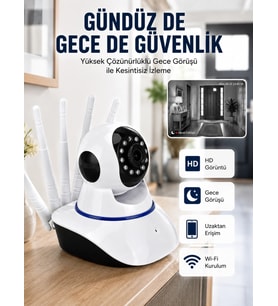 Güvenlik Kamerası Antenli Gece Görüşlü Sensörlü Harekete Duyarlı Yeni Nesil