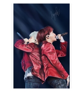 Sope Yoonseok K-pop Fanart Tablo Ahşap Poster Dekoratif Kod1556