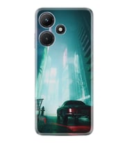 Infınix Hot 30i Kılıf Silikon Desen Özel Seri Night Cars 1619
