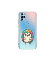 General Mobile GM 21 Pro ile Uyumlu Splash Kirpi Tasarımlı Şeffaf Silikon Kılıf