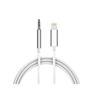 Lightning To 3.5mm Aux Ses Kablosu 1 metre Çevirici Dönüştürücü - Beyaz